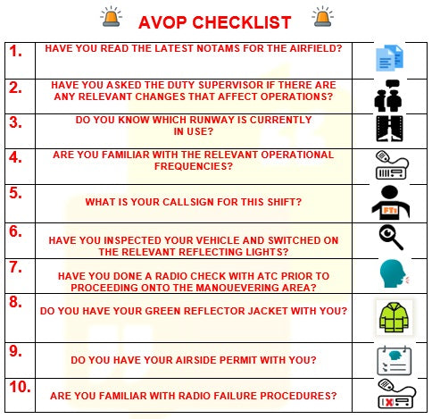 Airside Vehicle Operators (AVOP) Radio Telephony Mock Exam