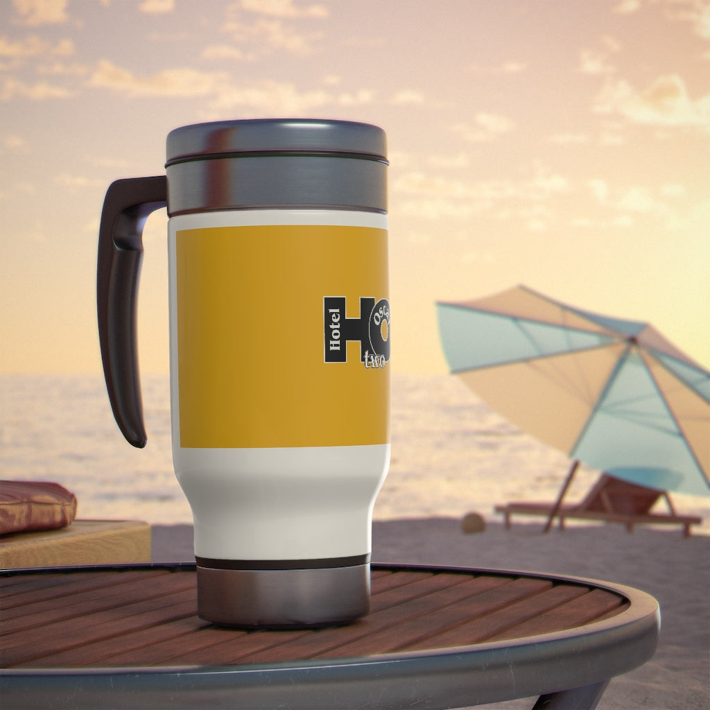 Stainless Steel Travel Mug with Handle, 14oz