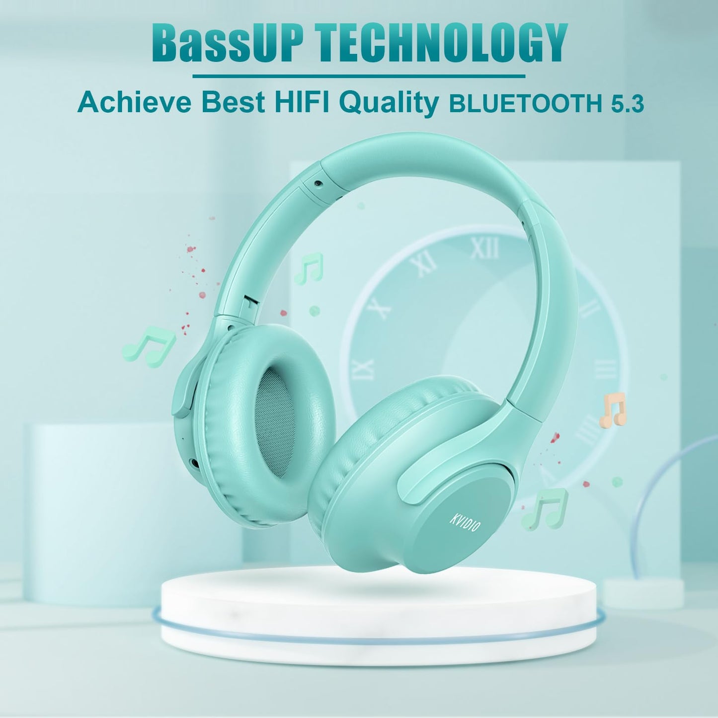 KVIDIO Bluetooth Headphones