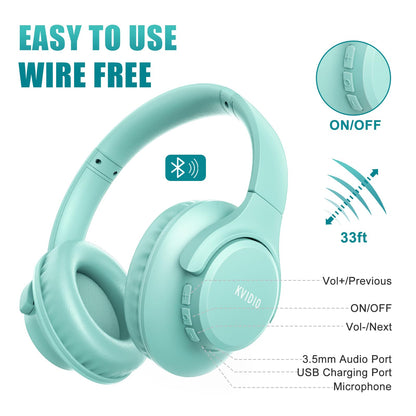 KVIDIO Bluetooth Headphones