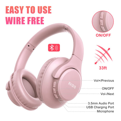 KVIDIO Bluetooth Headphones