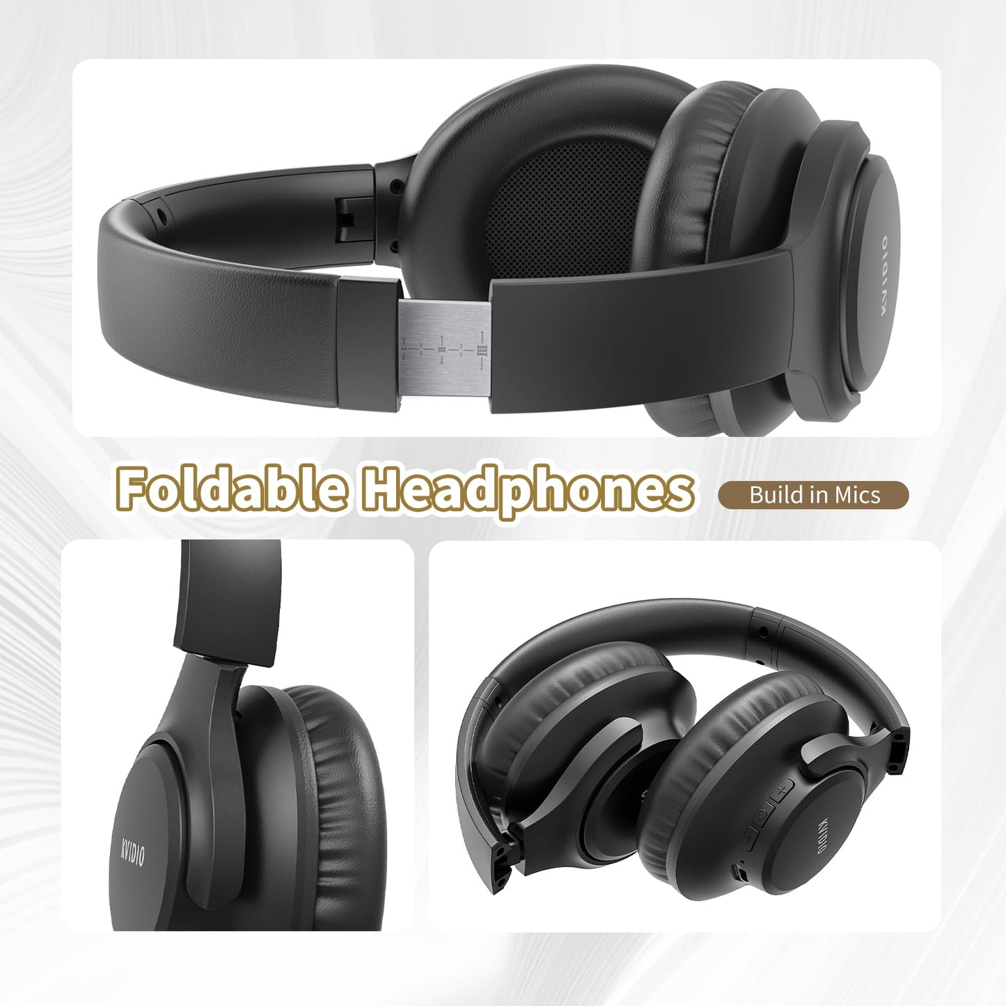 KVIDIO Bluetooth Headphones
