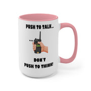 Two-Tone Coffee Mugs, 15oz